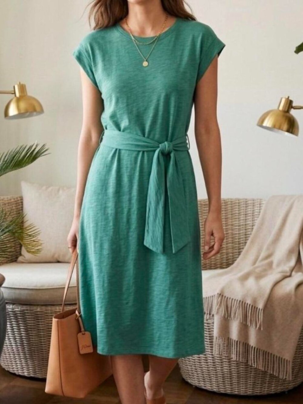 J. Crew Knit tie-waist mini dress
